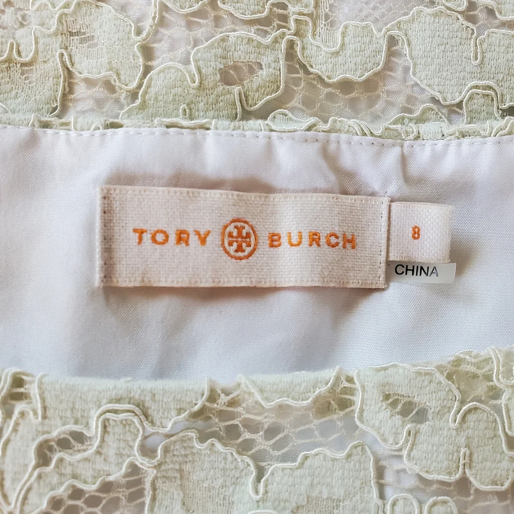 Tory‎ Burch Ivory Lace Fully Lined Blouse Size S
